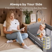HARPPA 5-in-1 Pack and Play with Bassinet & Bedside Sleeper for Newborn, Gray