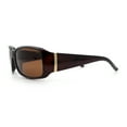 thumbnail image 5 of Polarized Womens Narrow Rectangle Designer Sunglasses All Brown, 5 of 6