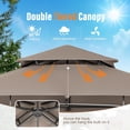 thumbnail image 6 of SUNCROWN Outdoor Grill Gazebo 8 x 5, Patio Double Tiered BBQ Canopy w/Air Vent, Gazebo Canopy with 8 Hook Tools for Barbecue Picnic Garden, Backyard, Poolside, Brown, 6 of 8