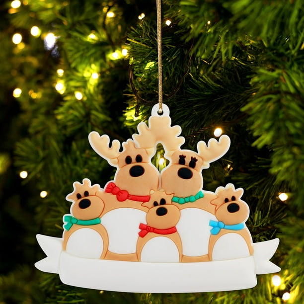 Fiudx Liquidación De Ofertas Flash Recuerdos Navideños Personalizados Para Decoración De Árboles De Navidad En Trineo Familiar