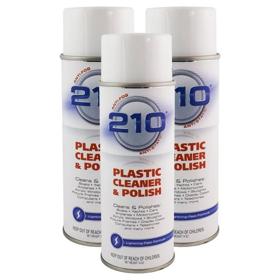 23304C-3PK 210 Plastic Cleaner/Polish Aerosol - 42 fl. oz., 3 Pack