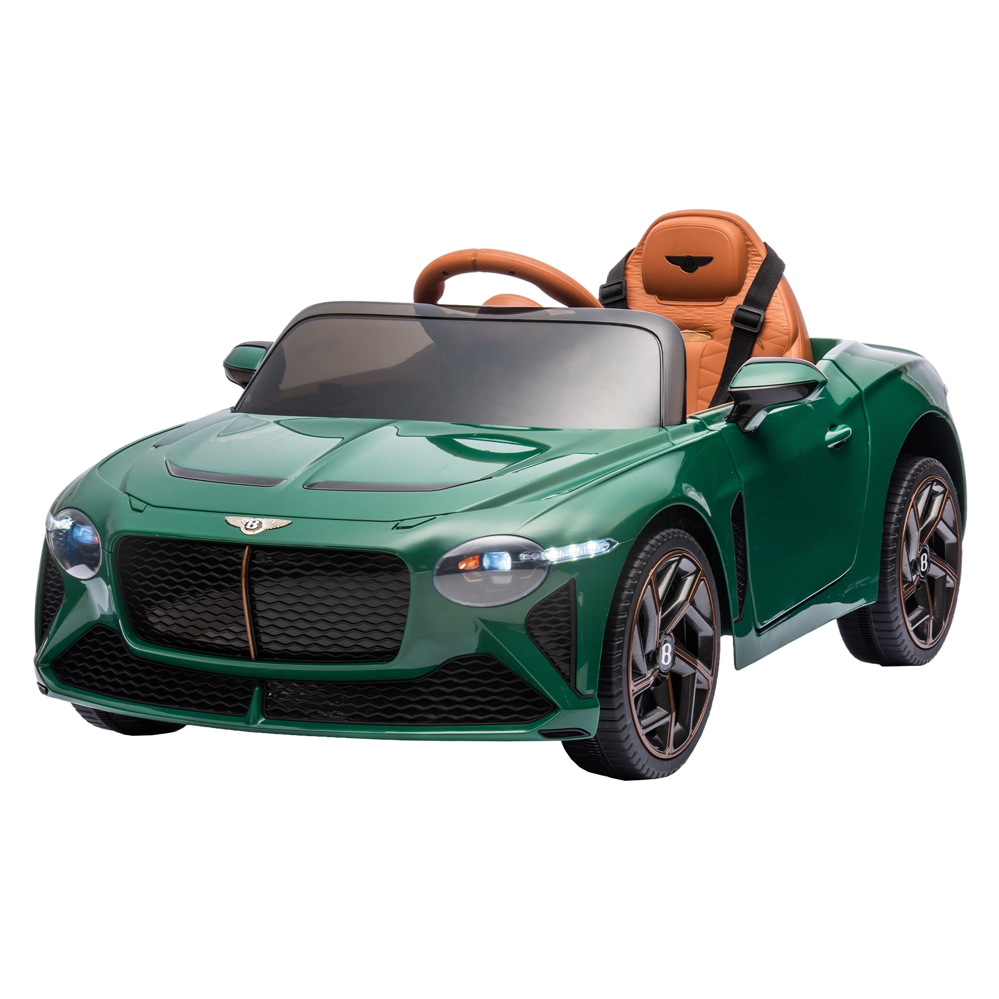 CIPACHO 12 V Licensed Bentley Mulsanne Kids Electric Ride On Cars 4 Wheels Battery Powered Sports Car Toy, Parents Control, Sound System, LED Headlights, Green CIPACHO 12 V Licensed Bentley Mulsanne Kids Electric Ride On Cars 4 Wheels Battery Powered Sports Car Toy, Parents Control, Sound System, LED Headlights, Green