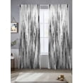 thumbnail image 2 of Black Grey Vintage Sheer Curtains 84 Inch Length 2 Panels Set - Light Filtering Window Treatments, Retro Abstract Art Rod Pocket Semi Curtains for Living Room/Bedroom/Kitchen Décor, 104"W x 84"L, 2 of 7