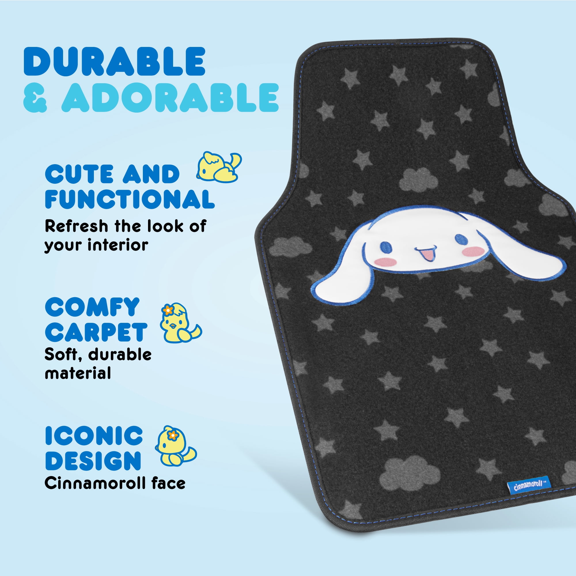 Cinnamoroll Carpet Car Floor Mats - Universal Fit for Cars, SUVs & Trucks