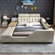 thumbnail image 4 of Linlamlim Tech Smart Bed 2 People - King Size Multifunctional Ultimate Bed Frame Queen with Genuine Leather,Bluetooth Speaker My Lux Decor Round, 4 of 7