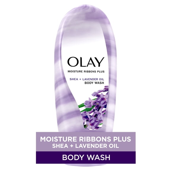 Olay Body Wash, Moisture Ribbons Plus Shea and Lavender Oil, 18 fl oz