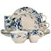 thumbnail image 3 of Elama Traditional Dessert Rose 16 Piece Dinnerware Set, Desert with Blue Rose Accents (EL-BLUE-ROSE), 3 of 15
