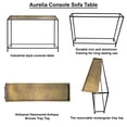 thumbnail image 6 of Aurelia 48" Console Sofa Table Antique Bronze Tray Top Aluminum Black Iron Frame, 6 of 7