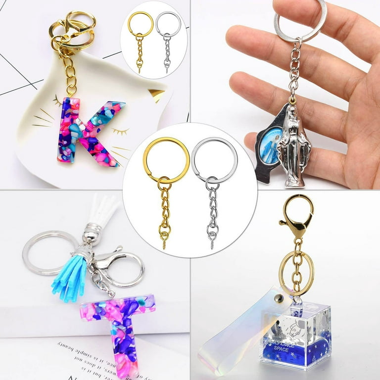 TINYSOME 180 Pieces 1 25mm for Key Chain Rings Kit for Key Ring with Jump  Ring Screw Eye