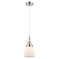 thumbnail image 4 of 447-1P-PN-G61 Innovations Lighting Cone - 1 Light Cord Hung Mini Pendant-6.25 Inch Wide and 9.13 Inch Tall-Polished Nickel Finish-Matte White Glass, 4 of 7