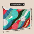 thumbnail image 3 of Retro Waves Polka Dots Tapestry, Abstract Colorful Wall Hanging Tapestries Dorm Room Home Decor, 60" x 40", 3 of 7