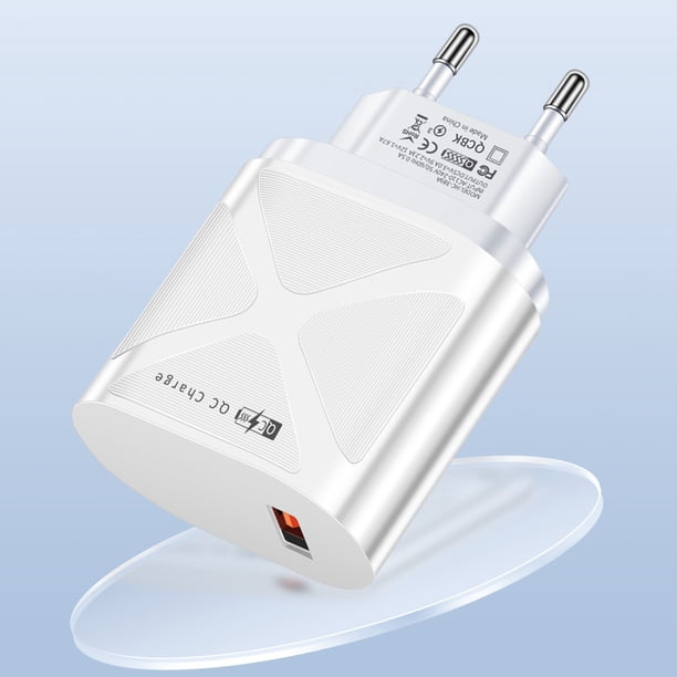 Cargadores De Teléfonos Móviles Carga de teléfono de 25 W AC100-240V Carga rápida USB para iPhone 14 Pro (Blanco UE)