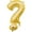 Gold, variant on Anagram 78520 16 in. Symbol Question Mark Gold Supershape Foil Balloon