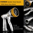 thumbnail image 6 of FANHAO Garden Hose Nozzle Sprayer, Heavy Duty Metal Watering Hose Nozzle with 7 Spray Patterns, 6 of 7
