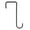 Black, variant on BE-TOOL 1/3 Pcs Vinyl Fence Hook Patio Hook Hanger Hanging for Windows Fences Kitchens Balconies Flower Pots Single Hook S Shape
