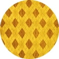 thumbnail image 1 of Ahgly Company Indoor Round Abstract Yellow Modern Area Rugs, 5' Round, 1 of 4