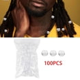 thumbnail image 4 of 100 piezas Hair Beads 16 mm Dia, 8 mm Hole Accesorios de decoración del cabello Extensiones de cabello para peluca , salón,, 4 of 9