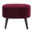 thumbnail image 5 of Elle Decor Nico Velvet Accent Chair and Ottoman Set Merlot Red, 5 of 5