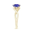 thumbnail image 3 of Angara Natural 0.8 Ct. Tanzanite with Tanzanite Classic Ring in 14K Yellow Gold for Women (Ring Size: 12), 3 of 9