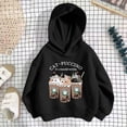 thumbnail image 2 of JAJAHO Kids Girls Hoodies 3-12Y Long Sleeve Cute Cartoon Cat Printed Hooded Sweatshirts Lightweight Fall Pullover Tops, 2 of 3
