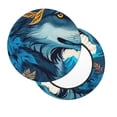 thumbnail image 2 of Pofeuu Blue Iceberg Leaf Wolf Print Round Bar Stool Covers - Super Soft and Washable Elastic Stool Cushion Slipcover Easy Clean Velvet-14 inch, 2 of 7