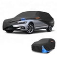 thumbnail image 1 of Ofertas Únicas 1 Pc Cubierta de Automóvil Universal Impermeable para Todo Clima Protección Exterior Completa Anti-UV Sol Lluvia 190T Poliéster Negro Azul Ajuste para Longitud de Vagón de 177" a 190", 1 of 1