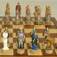 thumbnail image 2 of Sparta Vs Troy Chessmen on Sapele/Maple Chess Board, 2 of 5