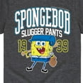 thumbnail image 3 of SpongeBob SquarePants - Spongebob Slugger Pants - Toddler And Youth Short Sleeve Graphic T-Shirt, 3 of 6
