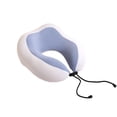 thumbnail image 2 of MMJ Memory Foam U Shaped Travel Pillow Ice Silk Cooling Neck Rest Slow Rebound Portable for Airplane Car Nap Washable Cover, 11.81x11.41in, 2 of 6