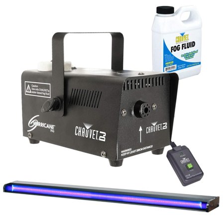 Chauvet DJ Hurricane 700 Fog Machine with American DJ UVLED 48 4-foot Black Light Bar Package