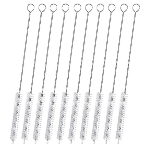 Straw Cleaner Brush Extra Long 12 inch, Extra Wide 12mm diam Straw Brushes for Cleaning Straws, Straw Cleaning Brush for Tubes, Water Bottle, Sippy Cup, Extra Long Straw Brush Set 10 Pack