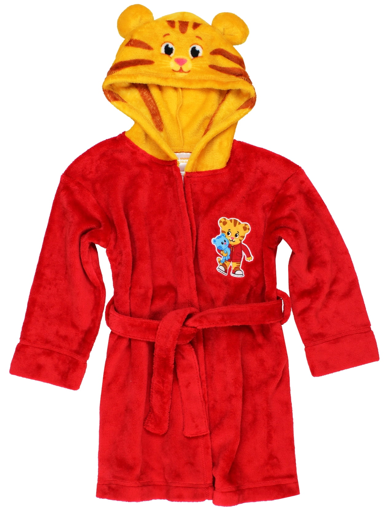 Toddler/Little Boys/Big Boys Only Boys Plush Solid Fleece Robe with Character Hood