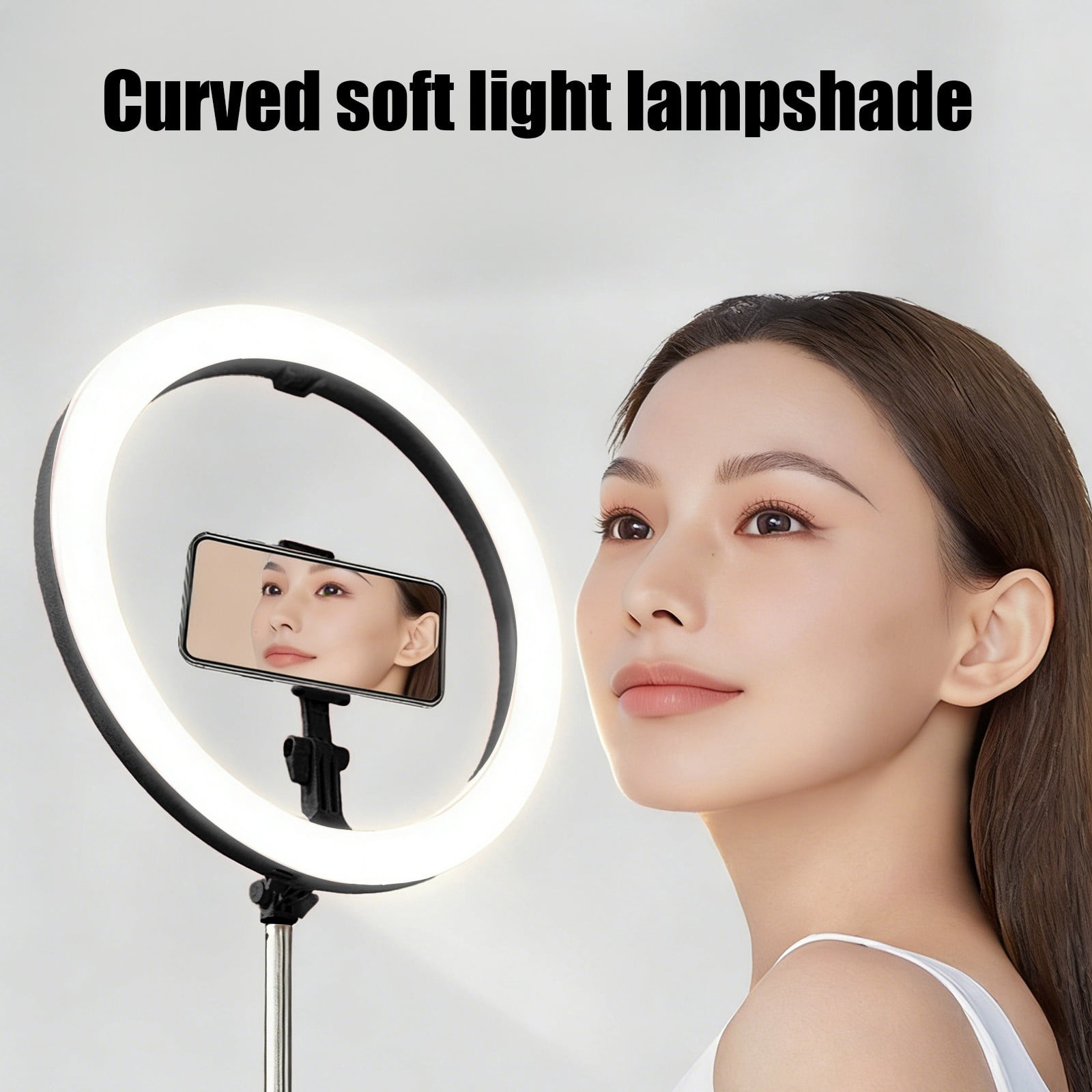 Ring Light LED Ring Light with Stand Portable Foldable Ring Light for Selfie Phone Photography Live Streaming Video Recording Beauty Light Fill Light （Black）