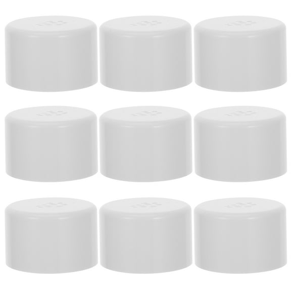 UPGRATOR 10 Pack White PVC Pipe Fitting Cap Durable Weather Resistant for Pipe Sealing and Capping 40mm