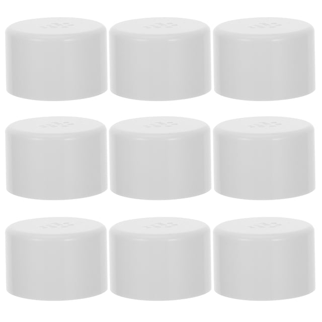 UPGRATOR 10 Pack White PVC Pipe Fitting Cap Durable Weather Resistant for Pipe Sealing and Capping 40mm
