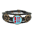 thumbnail image 1 of Soy de Fiji Pulsera marina tejida en cuero, 1 of 4