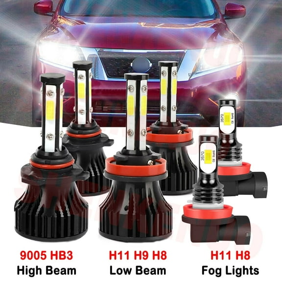 9005 H11 High&Low Beam for Nissan Juke 2015 2016 2017 LED Headlights H11 Fog Lights 6pcs