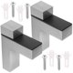 thumbnail image 3 of 2 piezas soportes de vidrio soportes de montaje de vidrio ajustable soportes de pared, 3 of 5