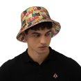 thumbnail image 4 of Fuzoiu Cute Cartoon Cat Print Reflective Bucket Hat,Outdoor Hat for Men and Women,Bucket Hat for Travel Fishing Hunting Summer Camp, 4 of 6