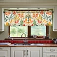 thumbnail image 3 of Yayeee Kitchen Curtains Tier Set of 2 Light Filtering 57"x36" Over Sink Window Panels, Orange Autumn Leaves, 3 of 7