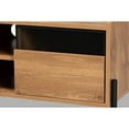 thumbnail image 5 of Baxton Studio Tasman Modern and Contemporary Industrial Natural Brown Finished Wood and Black Metal 2-Door TV Stand, 5 of 7