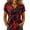 Hot Pink(Halloween Party Graphic), variant on Halloween Shirts for Women Novelty Fall Halloween Pumpkin Short Sleeve T Shirts V Neck Autumn Holiday Fashion Pullover Tops Beige S