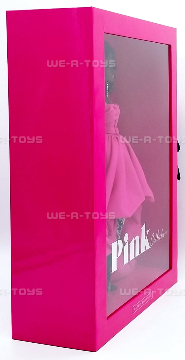 Barbie Pink Collection African American Doll in Long Fuchsia Dress Mattel HBX96