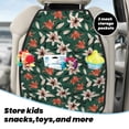 thumbnail image 3 of Uemuo Lilies Flowers Printed Car Back Seat Protector,2 Pcs Backseat Car Organizer, Kick Mats Back Seat Protector , Back Seat Organizer for Kids, 3 of 8