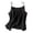 A-Black400, variant on Womens Tank Tops Spaghetti Straps V Neck Casual Tops Gathered Front Linen Solid Flowy Cami Tops
