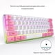thumbnail image 5 of Seitruly Teclado mecánico con cable RGB, 61 teclas, hogar, oficina, negocios, escritorio, ordenador portátil, PC, teclado, accesorios de repuesto Videojuegos y accesorios Rosa, 5 of 6