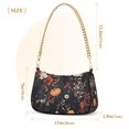 thumbnail image 3 of FORMRS Womens Shoulder Bag with Chain Strap Clutch Purse Cute Tote Handbag, Black Floral Pattern, 3 of 7