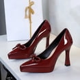 thumbnail image 3 of High Heels for Women Stiletto Pointed Toe Pumps 12CM Bow Wedding Shoes Sexy for Bride Prom Party, 3 of 6