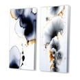 thumbnail image 3 of Designart "Transient Spirit Deep Blue Ink Abstract" Abstract Painting Wall Art Set Of 2 - Modern Blue Canvas Set For Living Room Decor, 3 of 6