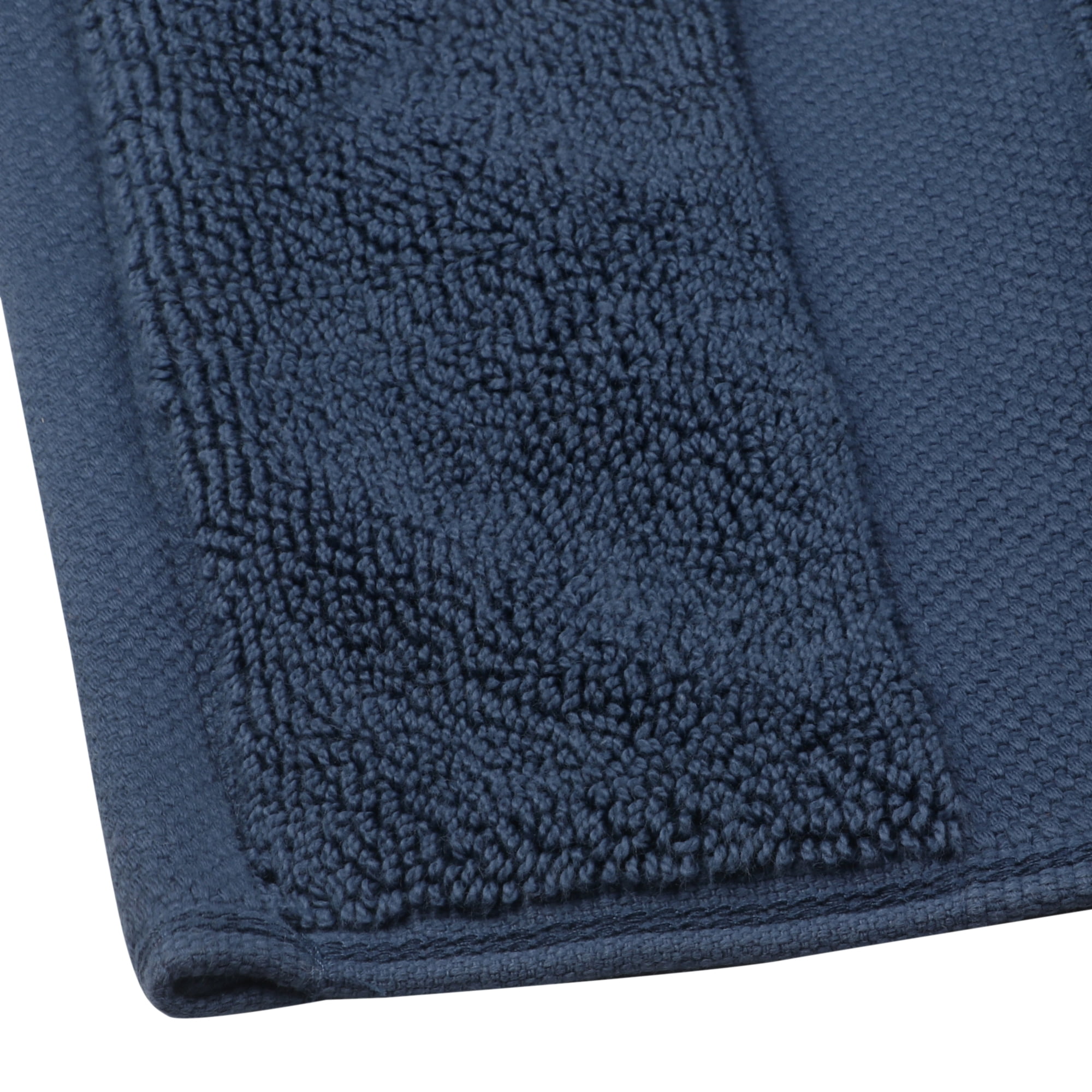 Organic Cotton Feather Touch Quick Dry 650 GSM Bath Mat, Insignia Blue 20"X33"